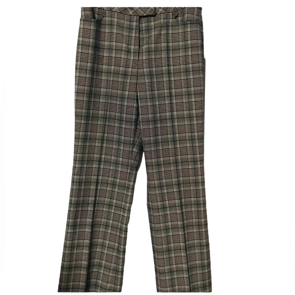HIGH WAISTED PLAID TROUSERS